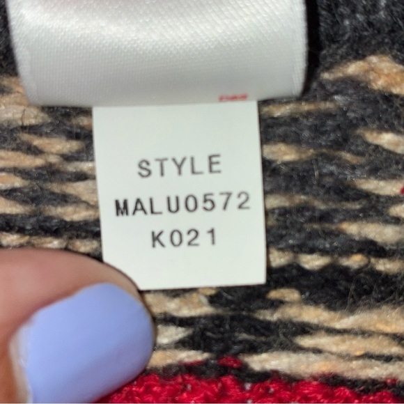 Vintage Meg Allen Sweater Women 1X Red Cardigan Nordic Fair Isle Y2K Holiday - Picture 7 of 7